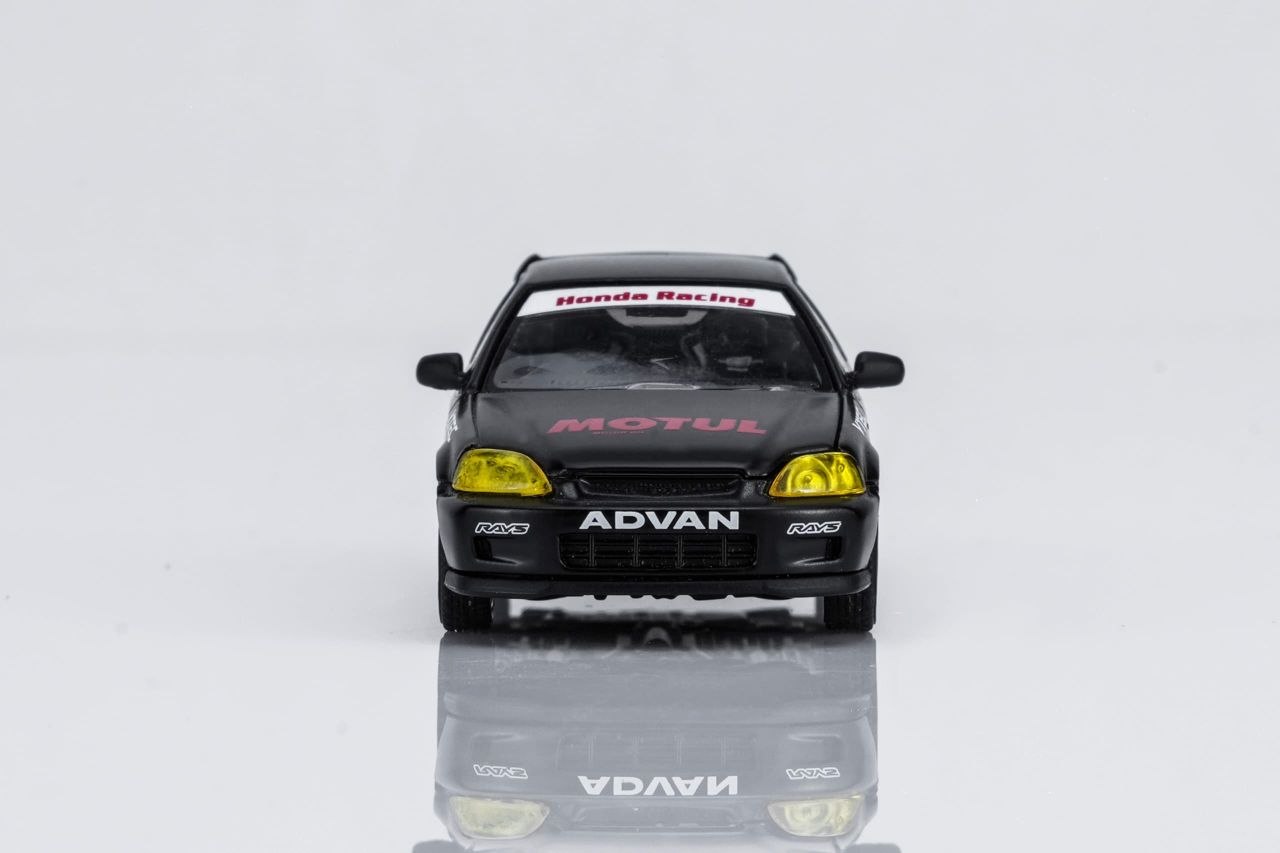 MotorHelix 1:64 2012 Honda Civic Type R (EK9) *MOTUL* No good Racing Black