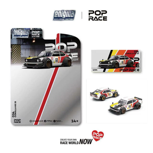 Pop Race 1:64 Corolla KE25 Racing
