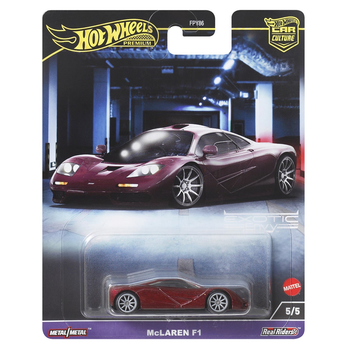 Hot Wheels 2024 Premium McLaren F1 Exotic Envy Car Culture