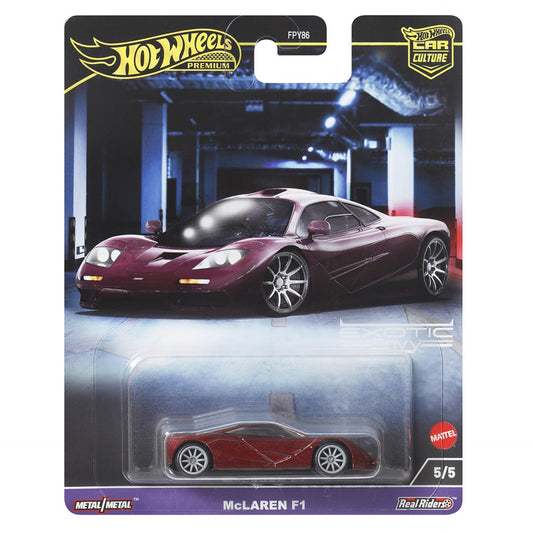 Hot Wheels 2024 Premium McLaren F1 Exotic Envy Car Culture