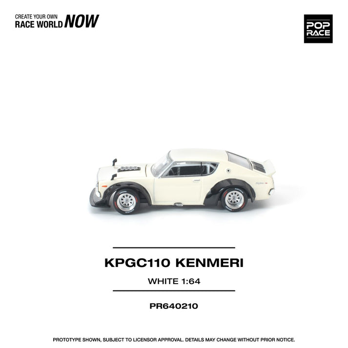 Pop Race 1:64 KPGC110 Kenmeri White