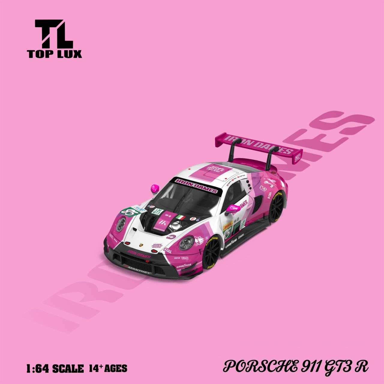 Top Lux TL 1:64 Diecast Model
911 GT3 R Iron Dames #85 Livery (TL64006)