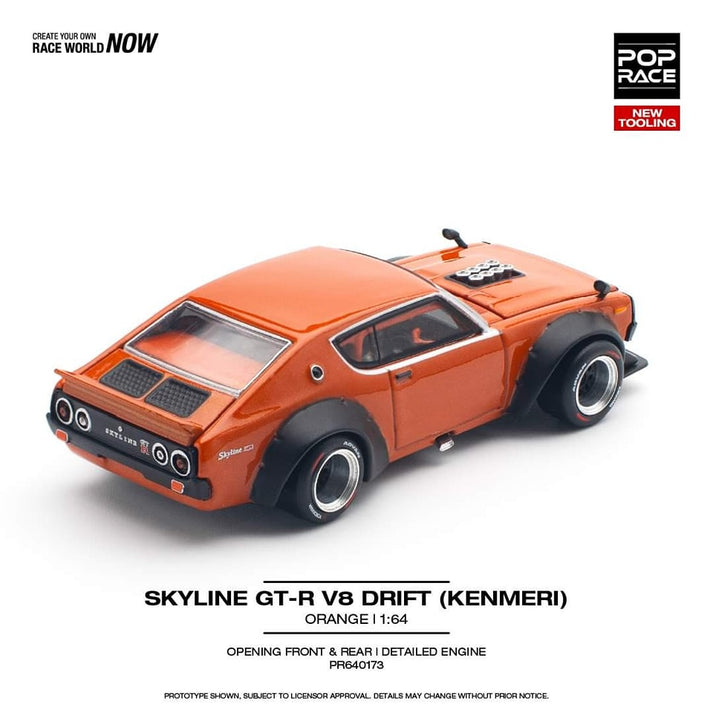 Pop Race 1:64 Skyline GT-R V8 Drift Orange