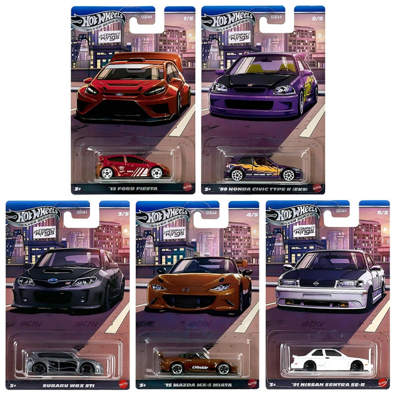 Hot Wheels 1:64 Silver Series Compact Kings Full Set of 5