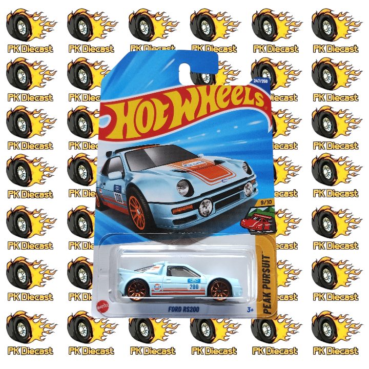 Hot Wheels 1:64 Mainline Ford RS200 Peak Pursuit 247/250 Long Card