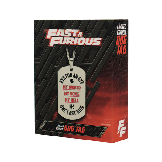 Fanattic Fast & Furious Stainless Steel Dog Tag *Limited Edition*