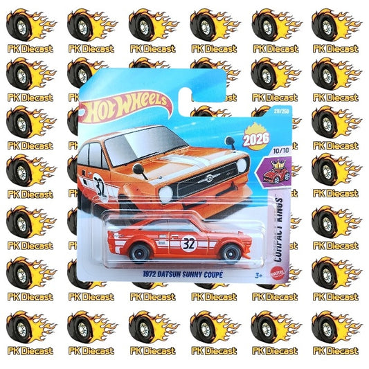 Hot Wheels 1:64 1972 Datsun Sunny Coupe Compact Kings 211/250 Short Card