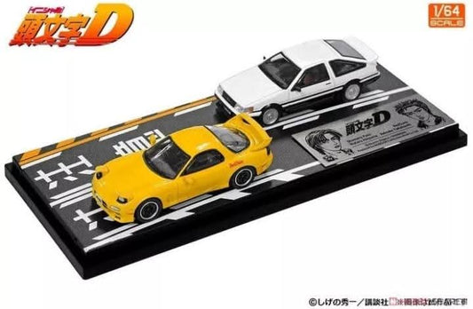 Interallied Modeler's 1:64 Initial D Set Vol.16 Toyota Trueno AE86 & Mazda RX-7 (FD3S)