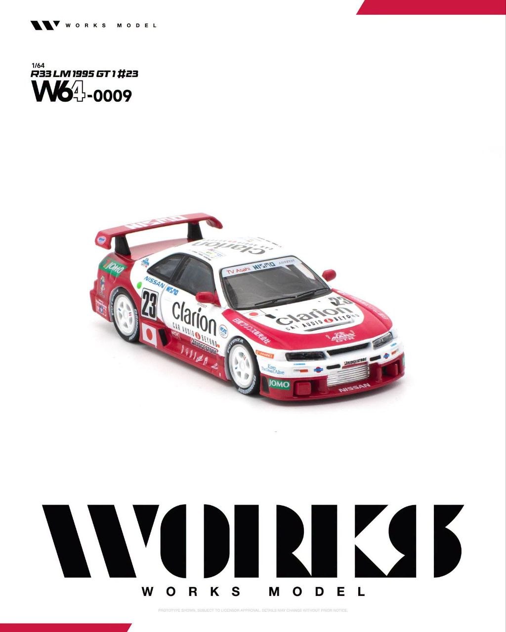 Works Model 1:64 R33 LM 1995 GT1 #23 W640009
