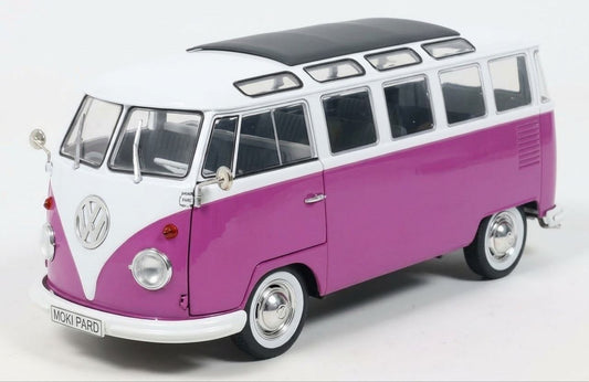 Solido 1:18 Volkswagen T1 Samba Voilet/Blanc 1962