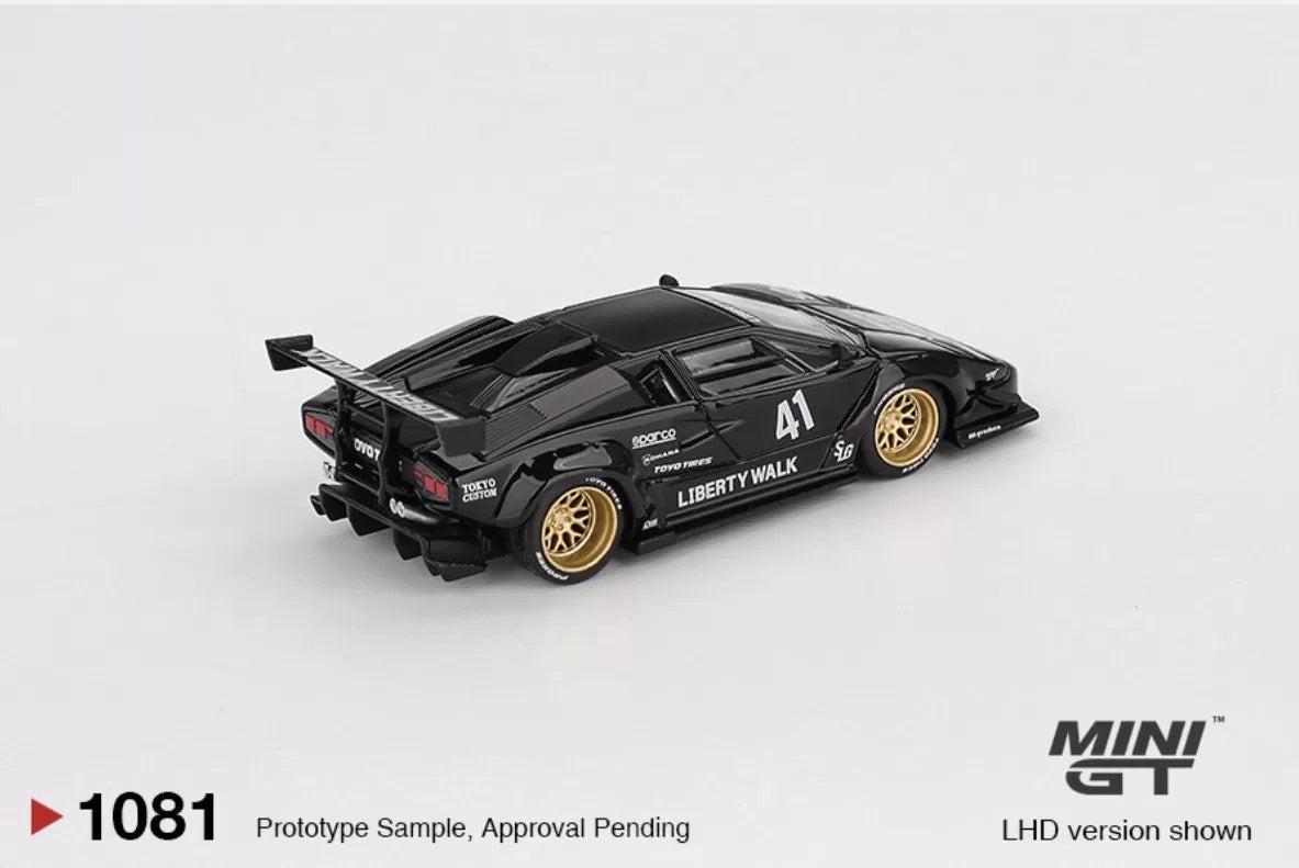 Mini GT 1:64 Lamborghini Countach LB-WORKS Black (LHD) #1081
