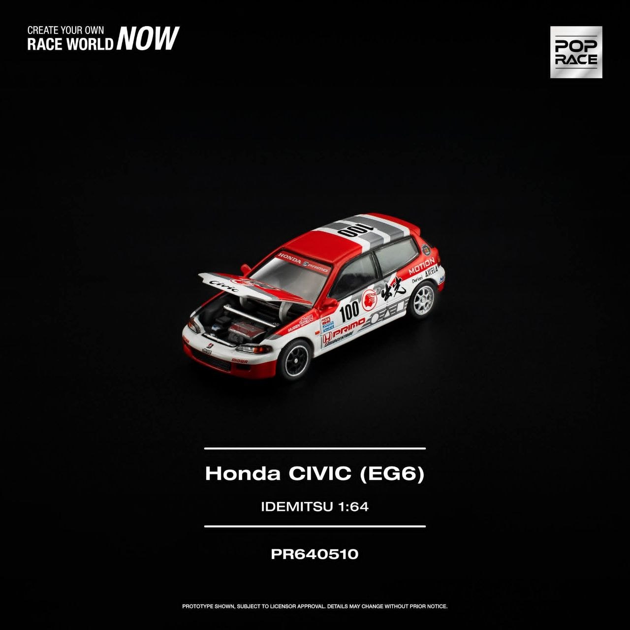 Pop Race 1:64 Honda Civic (EG6) Idemitsu Motion Infinite
