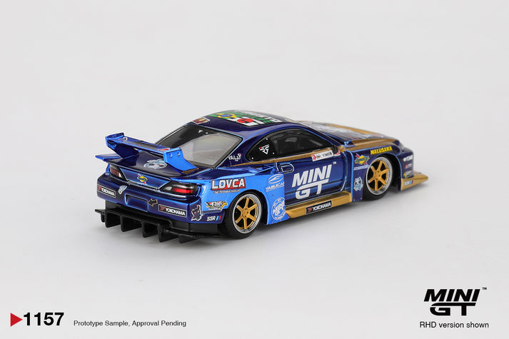 Mini GT 1:64 Nissan Silvia (S15) LB-Super Silhouette #555 Team MINI GT Liberty Walk 2025 Formula Drift #1157