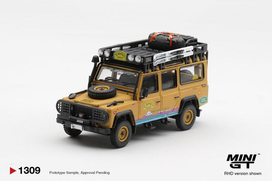 Mini GT 1:64 1998 Land Rover Defender 110 *Camel Trophy* (RHD) Team USA Tierra Del Fuego CT10