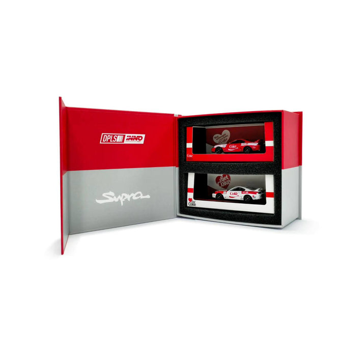 Inno64 x DPLS 1:64 Coca Cola Toyota Supra (A80) Box Set COKE117 (Event Edition)