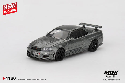 Mini GT 1:64 Nissan Skyline GT-R Dark Metal Grey NISMO BNR34 CRS #1160