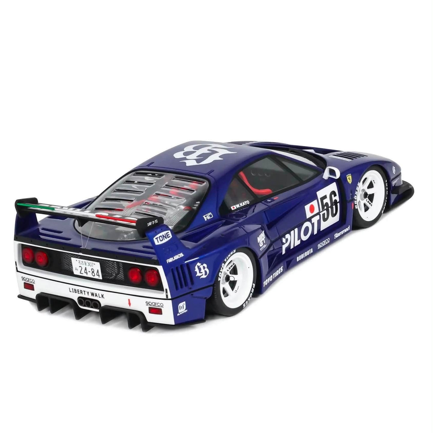 Ottomobile 1:18 Project Cars 2015 Pandem Nissan Fairlady Z & 2024 LB-Works F40 Blue Metallic*Resin Series*