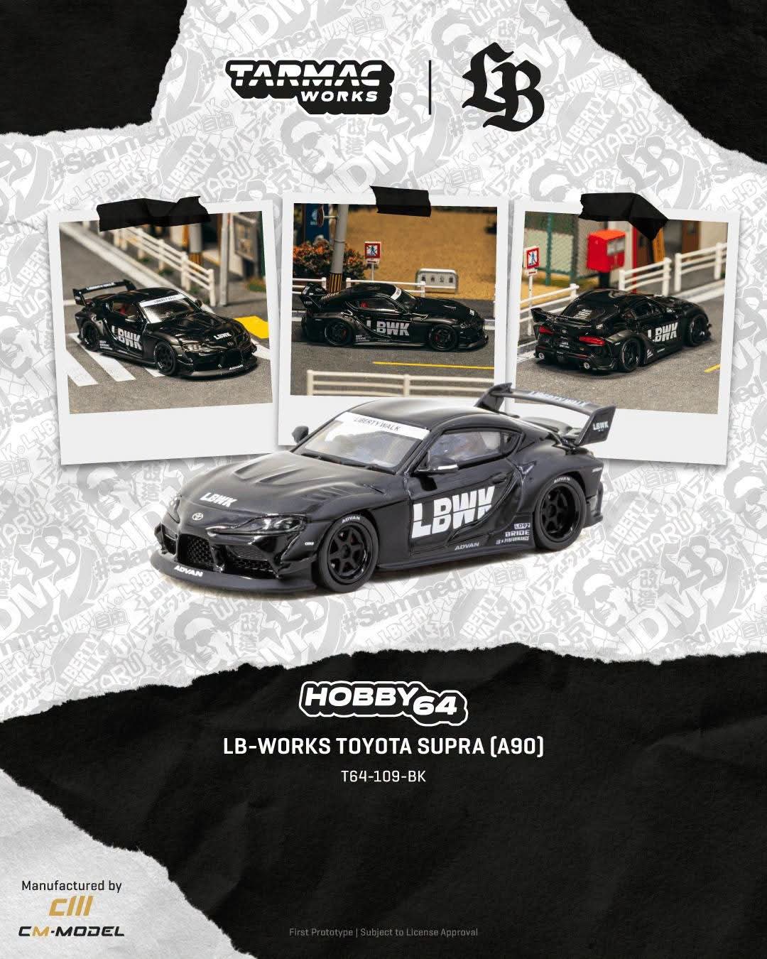 Tarmac Works 1:64 LB-WORKS TOYOTA SUPRA (A90) Black