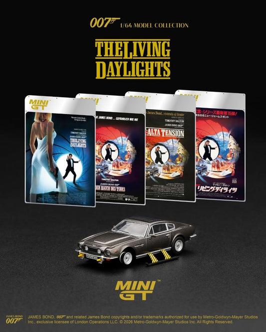 Mini GT 1:64 Aston Martin V8 Vantage "The Living Daylights" Weapons On *Blister Packaging*