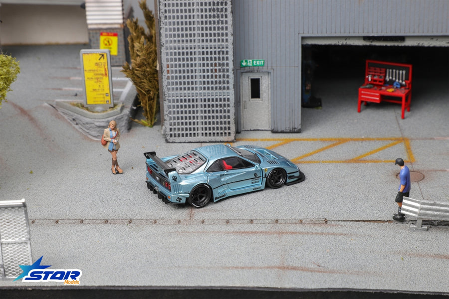 Star Model 1:64 Ferrari F40 LB-Works Wide-Body Modified Blue