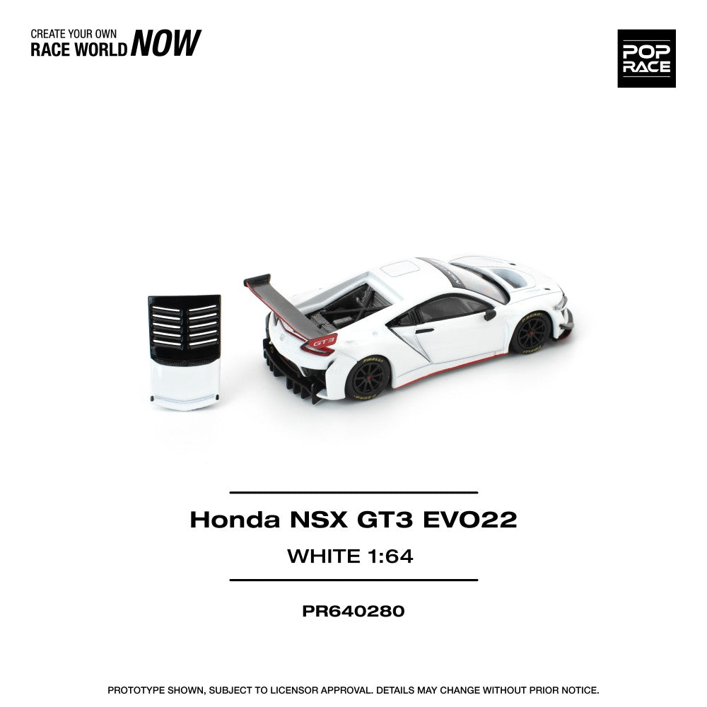 Pop Race 1:64 Honda NSX GT3 EVO22 White PR640280
