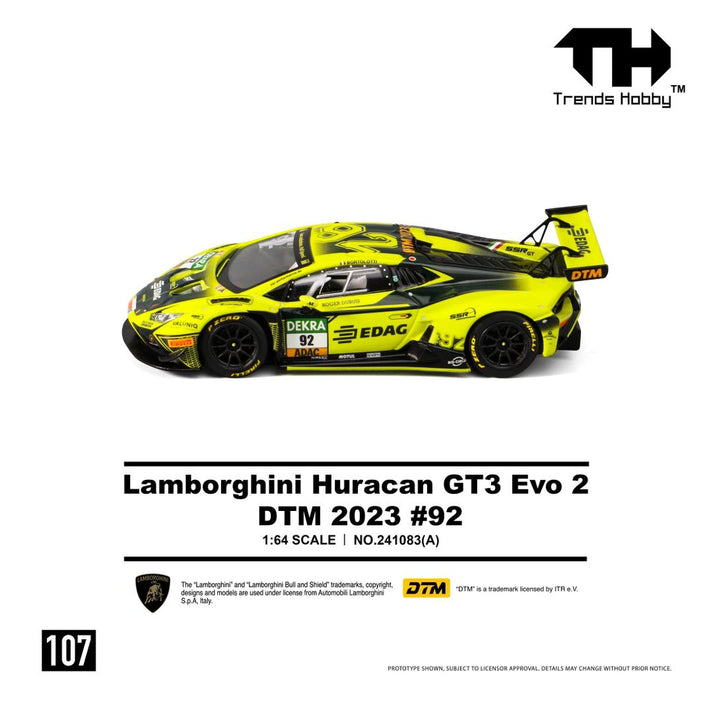 Trends Hobby 1:64 2023 Lamborghini Huracan GT3 Evo DTM #92