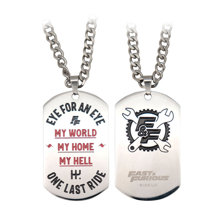 Fanattic Fast & Furious Stainless Steel Dog Tag *Limited Edition*