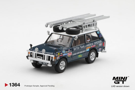 Mini GT 1:64 Range Rover 1971 British Trans-Americas Expedition (VXC-765K) #1364