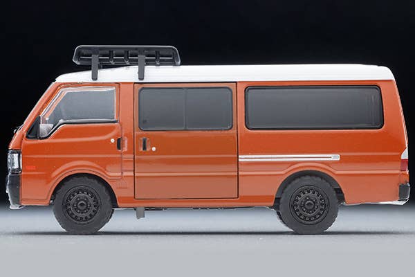 Tomica Limited Vintage 1:64 Mazda Bongo Brawny Van Custom Specification Brown With Roof Carrier And Figure