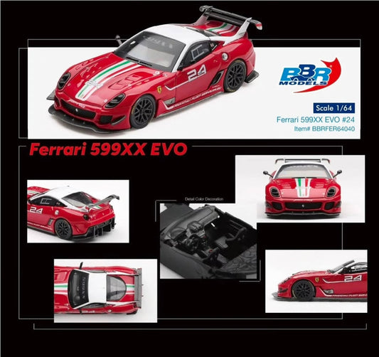 BBR 1:64 2011 Ferrari 599XX EVO #24 Red