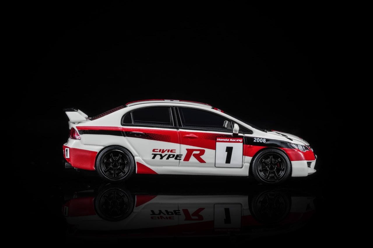 MotorHelix 1:64 2012 Honda Civic Type R (FD2) #1 Japan One Make Race White/Red