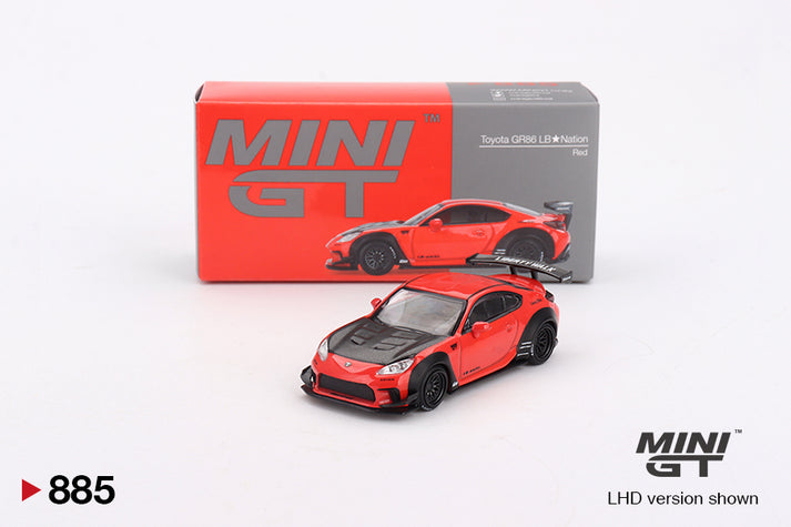 Mini GT Toyota GR86 LB Nation Red RHD MGT00885-R 1:64