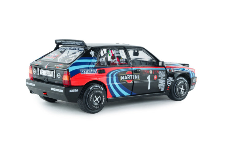 Solido 1:18 Lancia Delta HF Integrale Tribute To Biason Black Sacco Rallye Monte *Damaged Packaging*