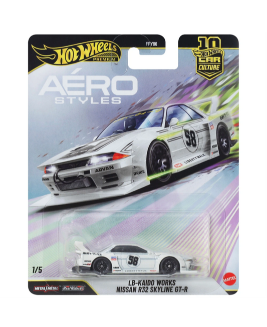 Hot Wheels 1:64 Aero Styles LB-Kaido Works Nissan R32 Skyline GT-R 1/5 Premium