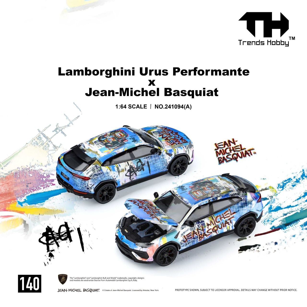 Trends Hobby 1:64 Lamborghini Urus Performance x Jean-Michel Basquiat