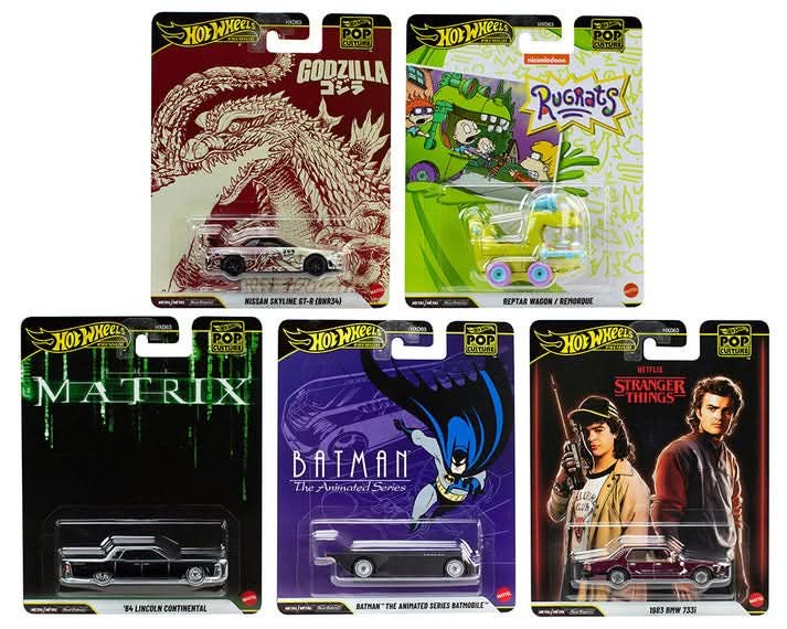 Hot Wheels 1:64 Pop Culture Godzilla Stranger Things Full Set of 5