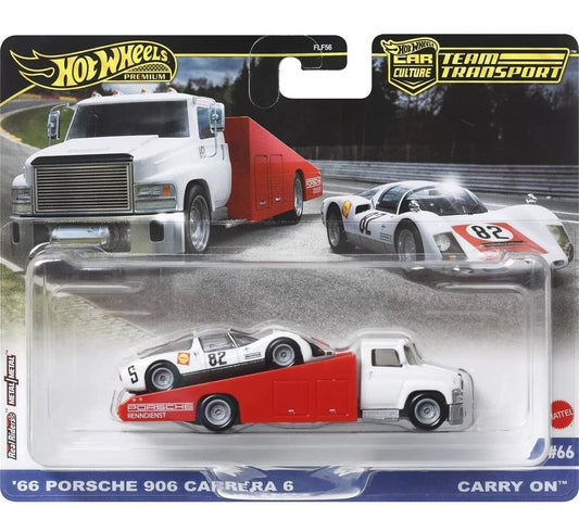 Hot Wheels 1:64 Team Transport '66 Porsche 906 Carrera 6