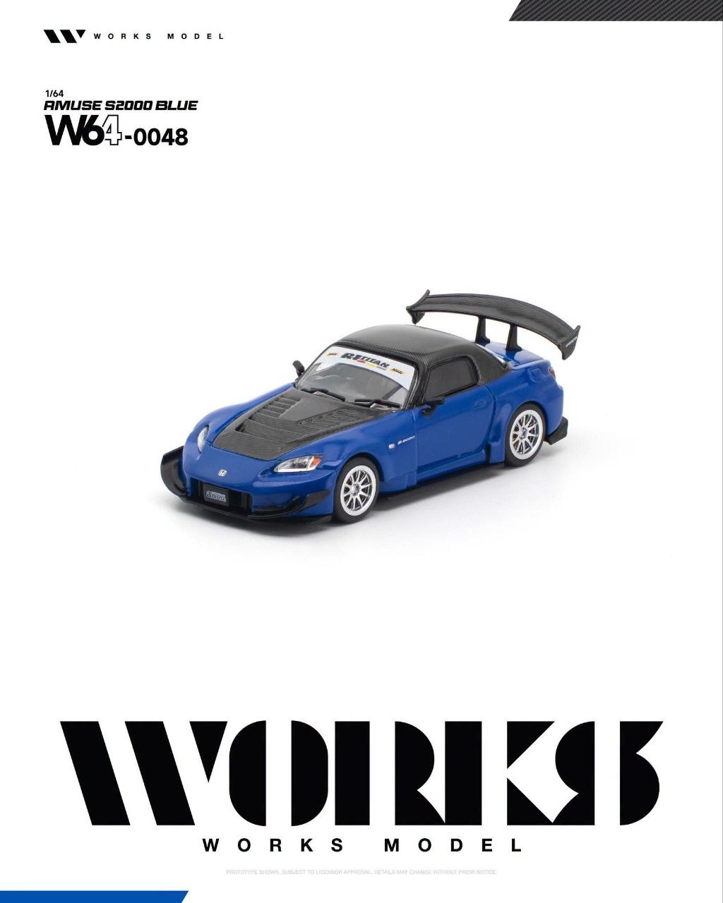Works Model 1:64 Amuse S2000 GT1 Turbo Blue