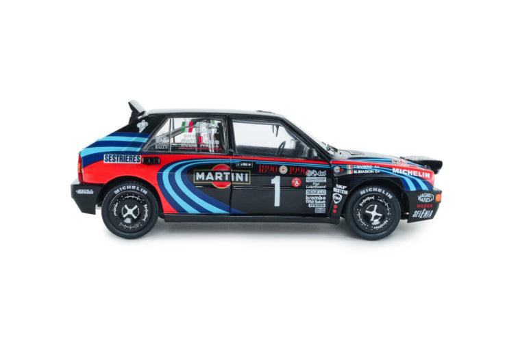 Solido 1:18 Lancia Delta HF Integrale Tribute To Biason Black Sacco Rallye Monte *Damaged Packaging*