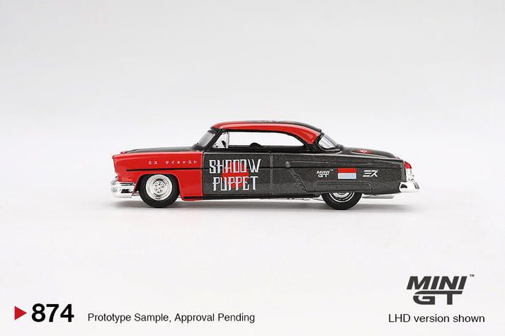 Mini GT x Mizu 1:64 Lincoln Capri Hot Rod 1954 Shadow Puppet Blister Packaging
