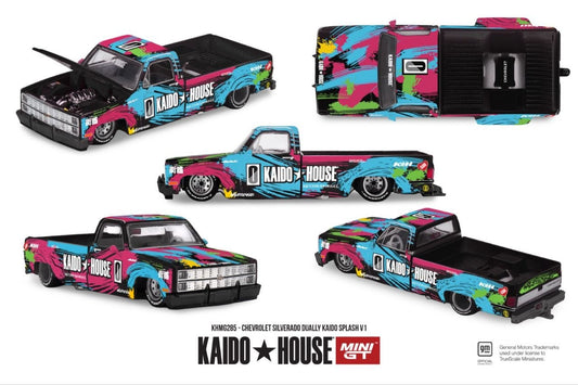 Kaido House x Mini GT 1:64 Chevrolet Silverado Dually Kaido Splash V1
