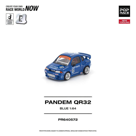 Pop Race 1:64 PANDEM QR32 BLUE NEW TOOLING #0572