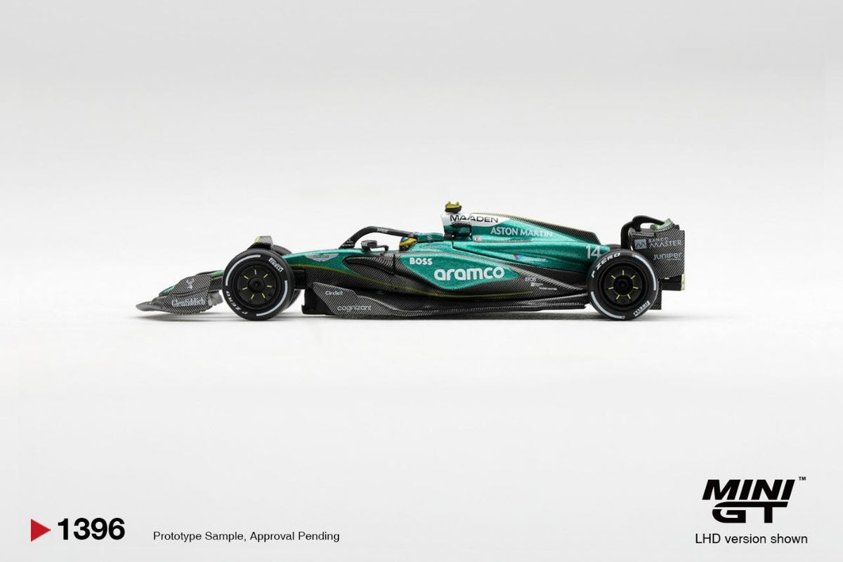 Mini GT 1:64 Aston Martin AMR24 #14 Fernando Alonso 2024 F1 2024 Las Vegas GP #1396