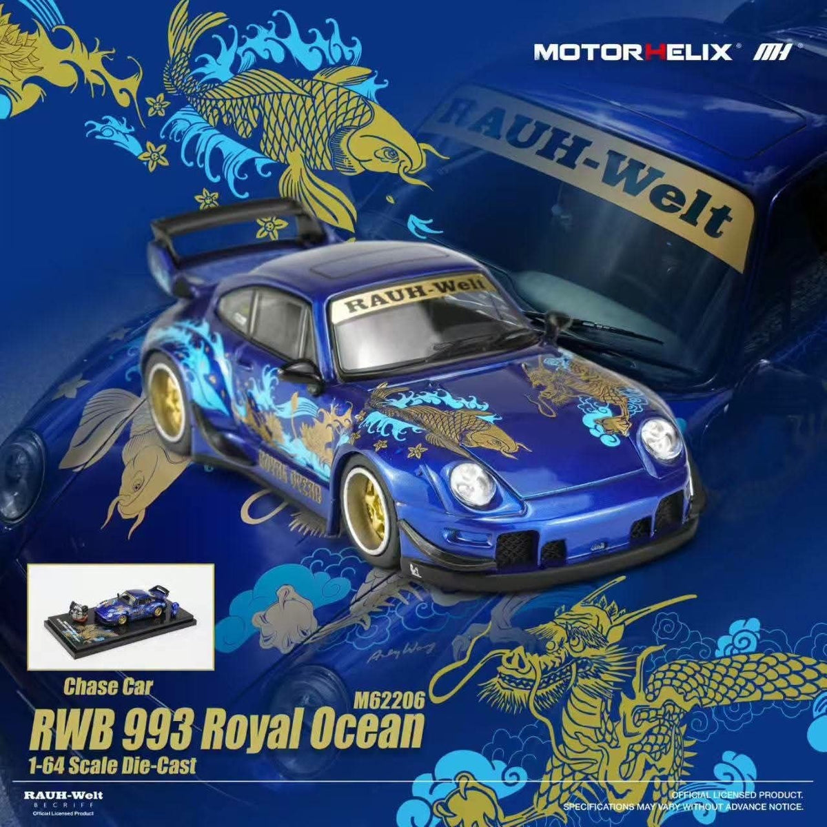 MotorHelix 1:64 2026 RWB 993 Royal Ocean