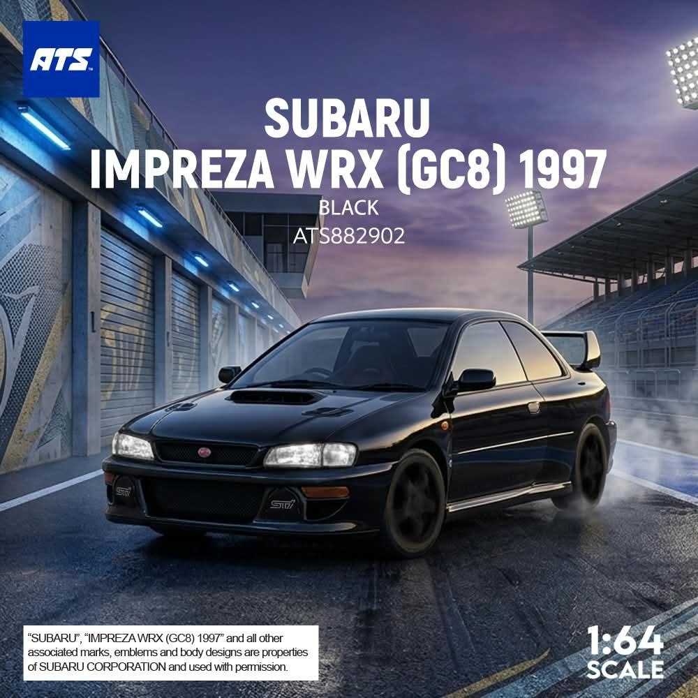 ATS 1:64 Diecast Model Subaru Impreza MK1 WRX GC8 Sedan