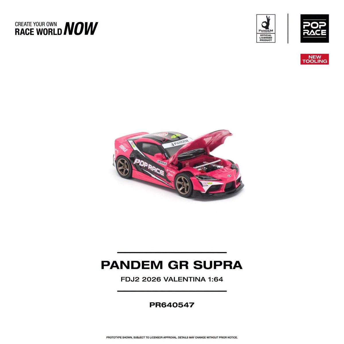 Pop Race 1:64 PANDEM GR SUPRA FDJ2 VALENTINA PIAZ * NEW TOOLING* PR640547