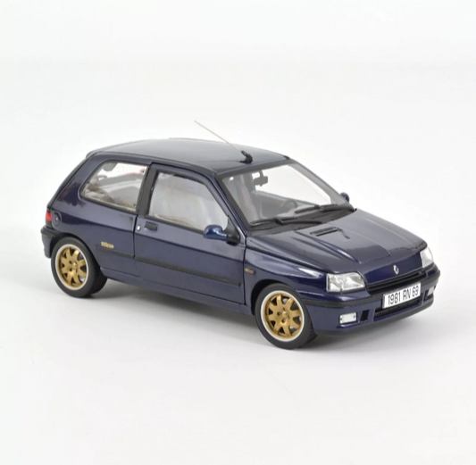 Norev 1:18 1993 Renault Clio I Williams Blue Sport Pearlescent - 185230