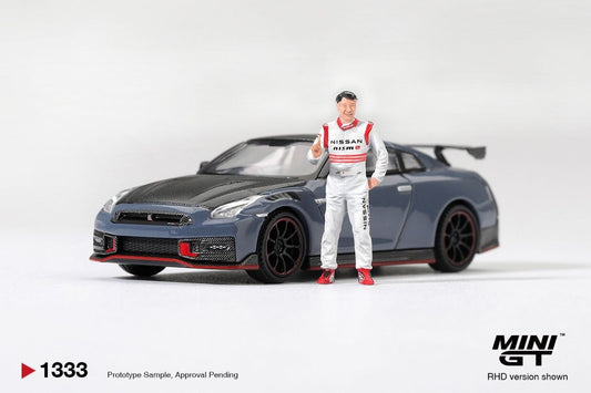 Mini GT 1:64 Nissan GT-R Nismo 2024 Tsukuba Production Car Lap Record W / Matsuda Figure Tsugio Matsuda Collection (RHD) #1333