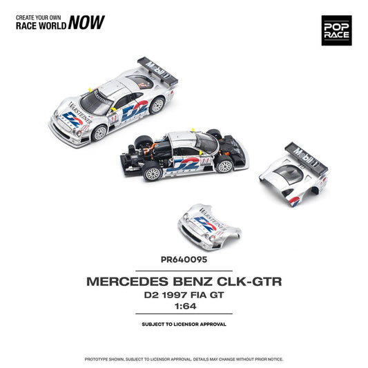 Pop Race 1:64 Mercedes Benz CLK GTR D2 1997 FIA GT