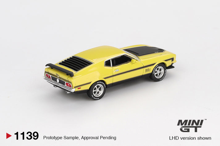 Mini GT 1:64 Ford Mustang MACH1 Grabber Yellow LHD #1139